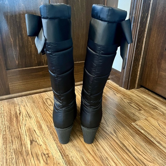Kate Spade Cagney black nylon wedge boots - size 7 - Picture 4 of 8